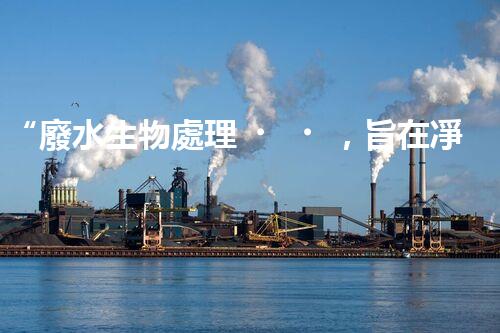 “廢水生物處理，旨在凈化水源，守護碧水藍天”